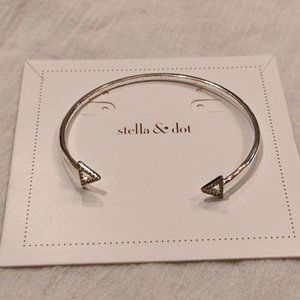 Stella and Dot Pavé Arrow Cuff Silver